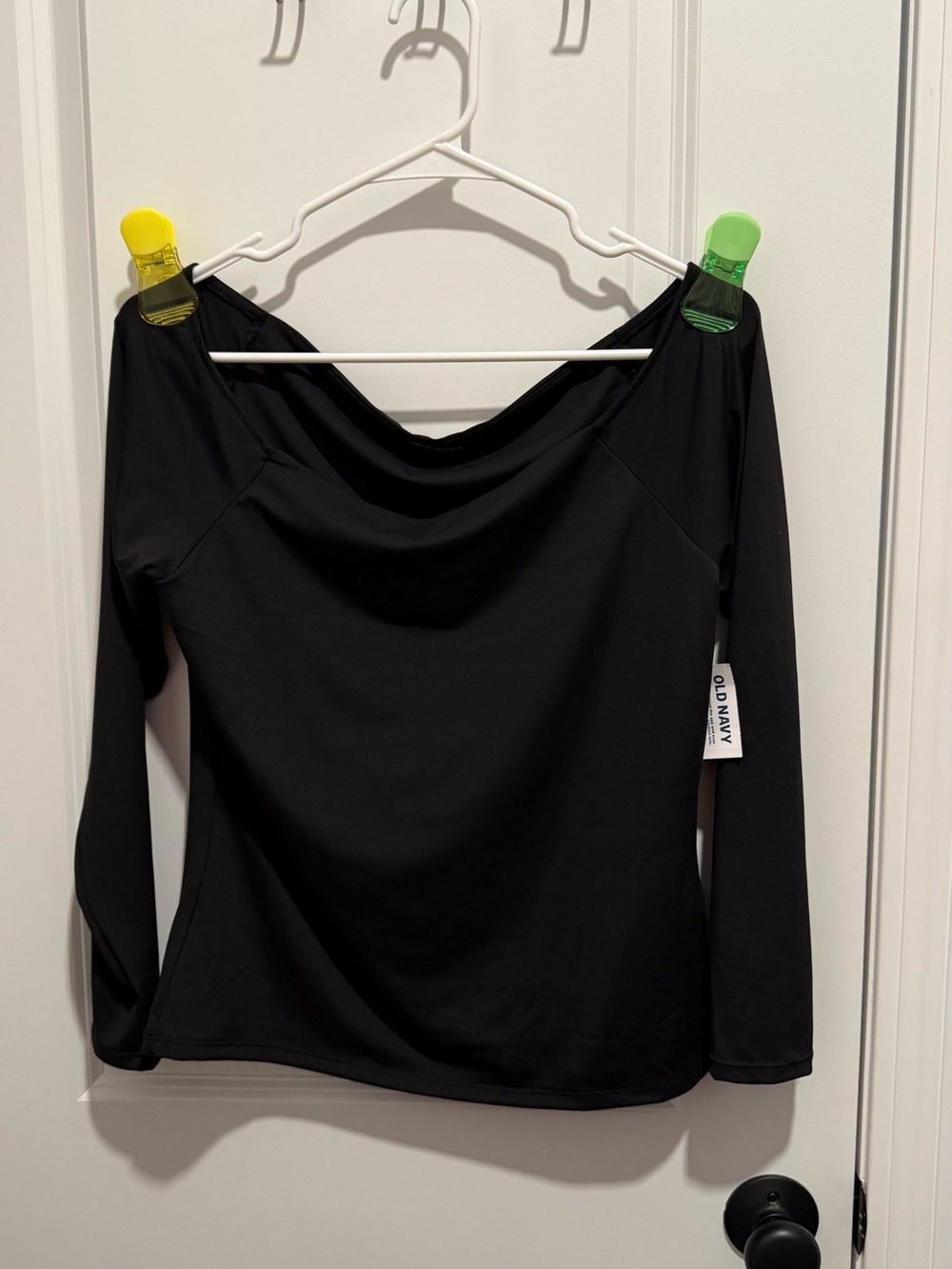 Old Navy - L Black Long-Sleeve Boatneck Top, NWT